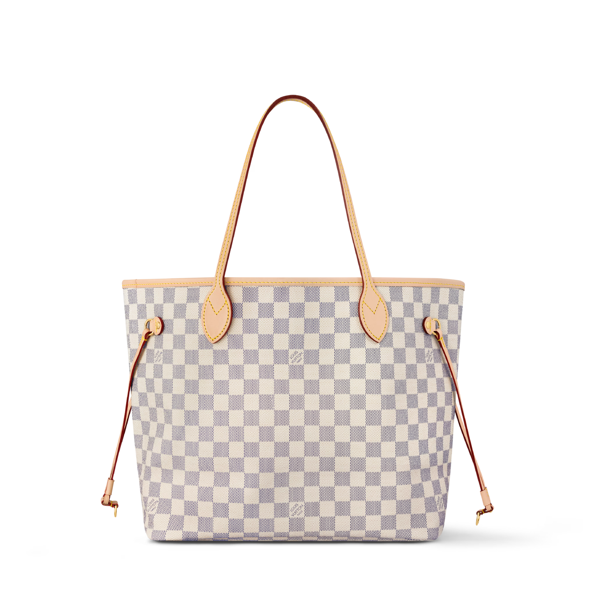 Neverfull MM Damier Azur Coated Canvas Rose Beige Gold-Toned Hardware