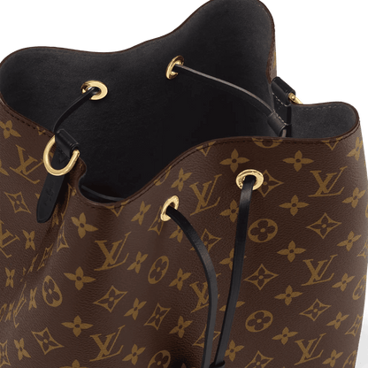NéoNoé MM Monogram Coated Canvas Black Gold-Toned Hardware