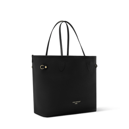 Neverfull Inside Out MM Monogram Coated Canvas Black Cowhide Leather Gold-Toned Hardware