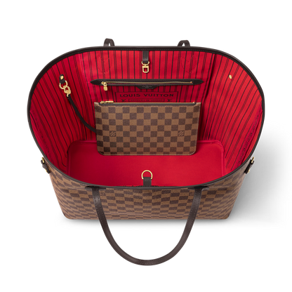 Neverfull GM Damier Ebene Coated Canvas Dark Chocolate Gold-Toned Hardware