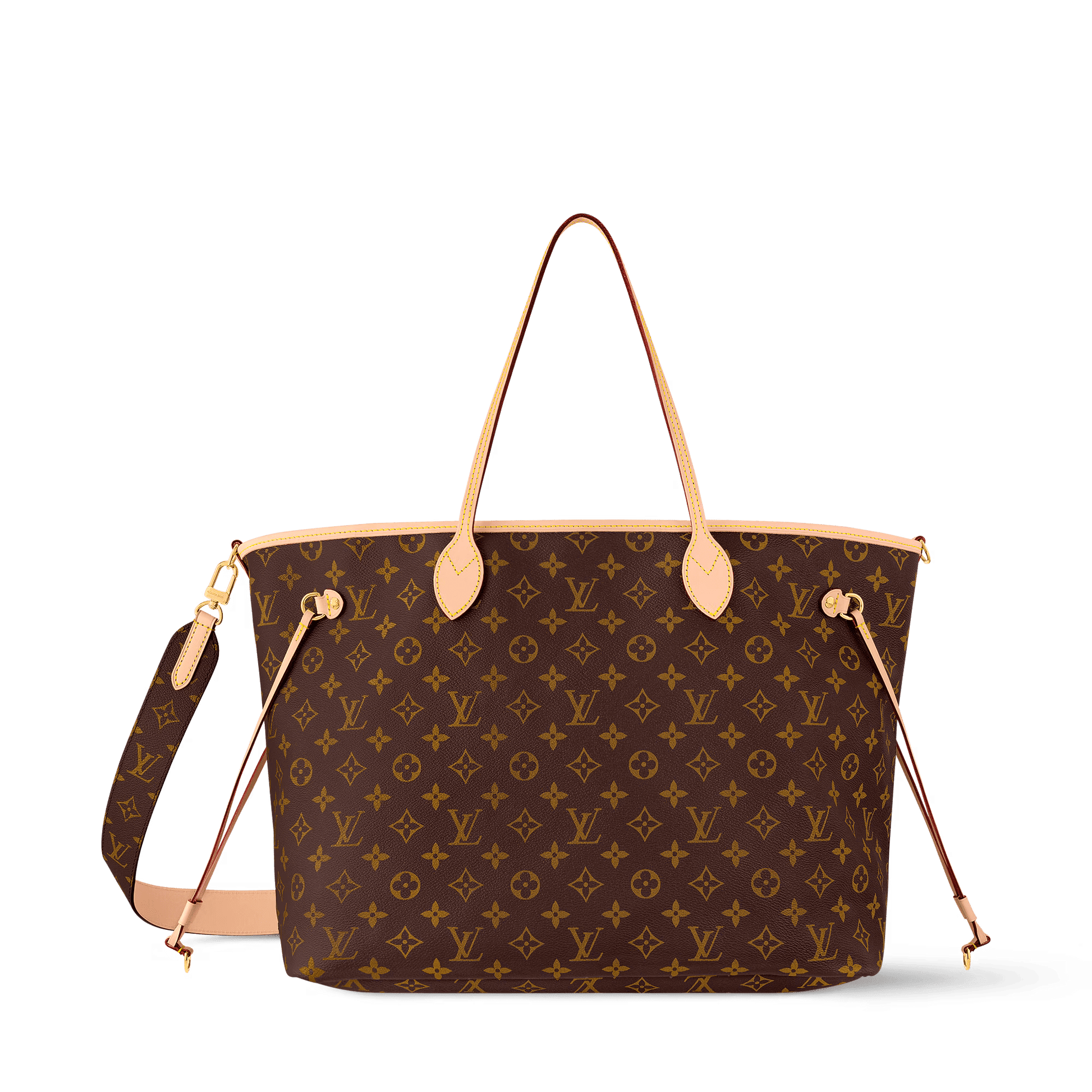 Neverfull Bandoulière Inside Out GM Monogram Coated Canvas Gold-Toned Hardware