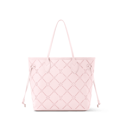 Women's Neverfull MM Light Bliss Monogram Empreinte Leather Tote Bag M28527