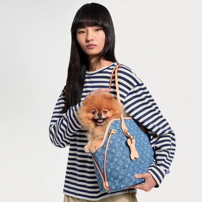 Monogram Denim Neverwoof MM M28052