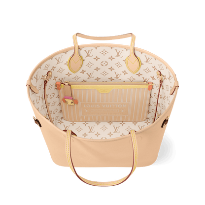 Women's Neverfull Inside Out MM Monogram Dune Canvas Tote Bag