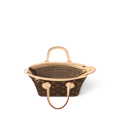 Neverfull BB Monogram Coated Canvas Beige Gold-Toned Hardware