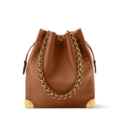 Women's Noé Trunk Tan Calfskin Leather Bucket Bag M29131