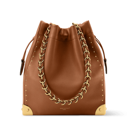 Noé Trunk Calfskin Leather Tan Gold-Toned Hardware