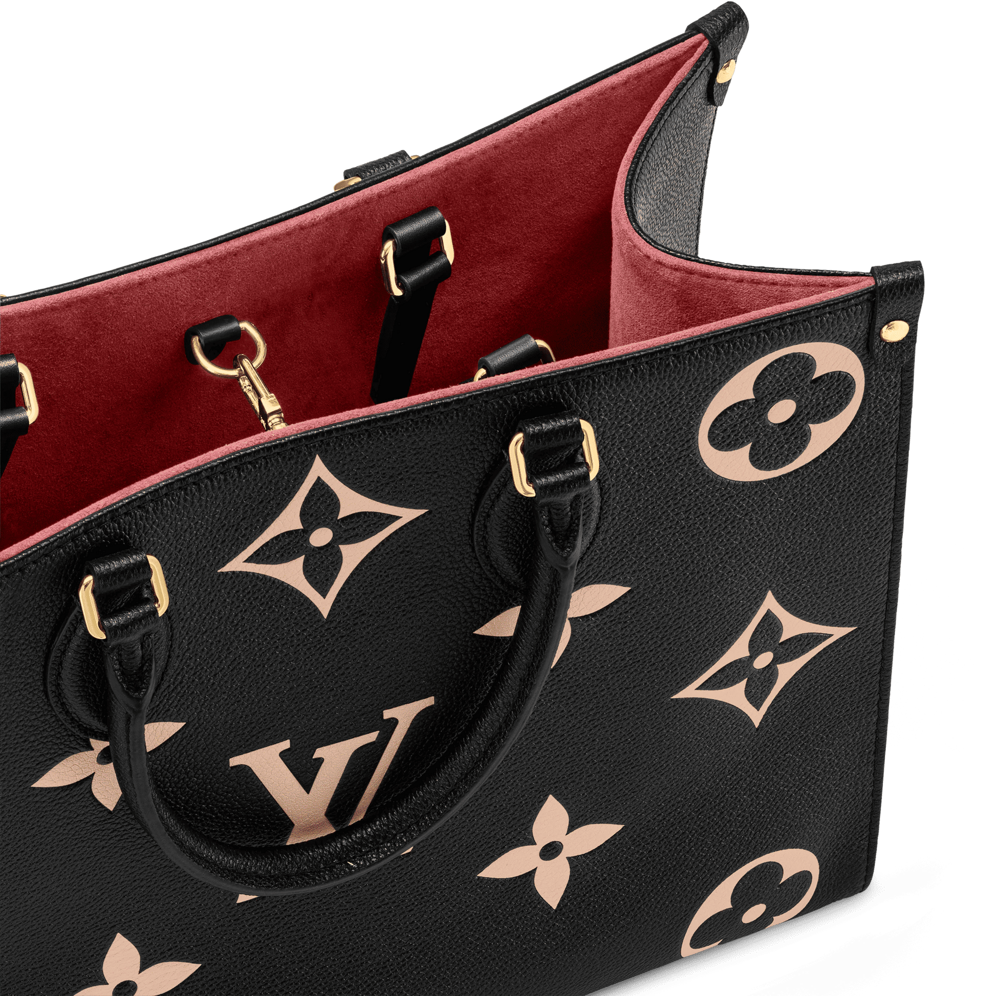 Women's OnTheGo MM Bicolor Monogram Empreinte Leather Tote Bag