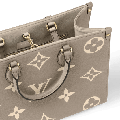 Women's OnTheGo MM Bicolor Monogram Empreinte Leather Tote Bag M45494