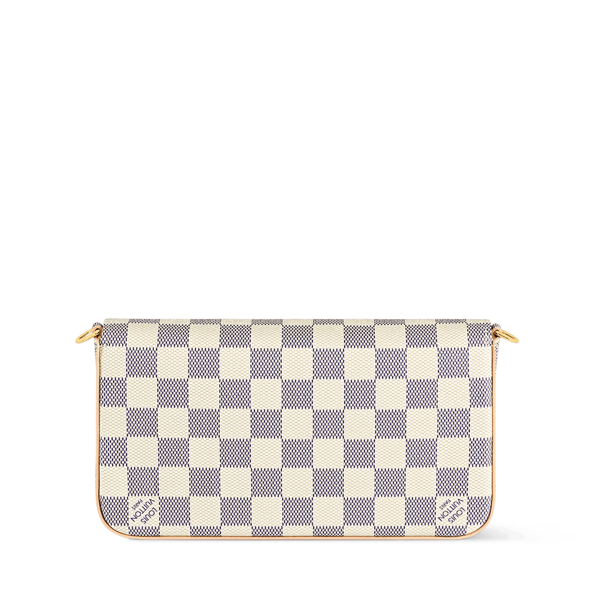 Pochette Félicie Damier Azur Coated Canvas Gold-Toned Hardware