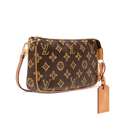 Pochette Accessoires Monogram Origine Canvas Dark Chocolate Gold-Toned Hardware