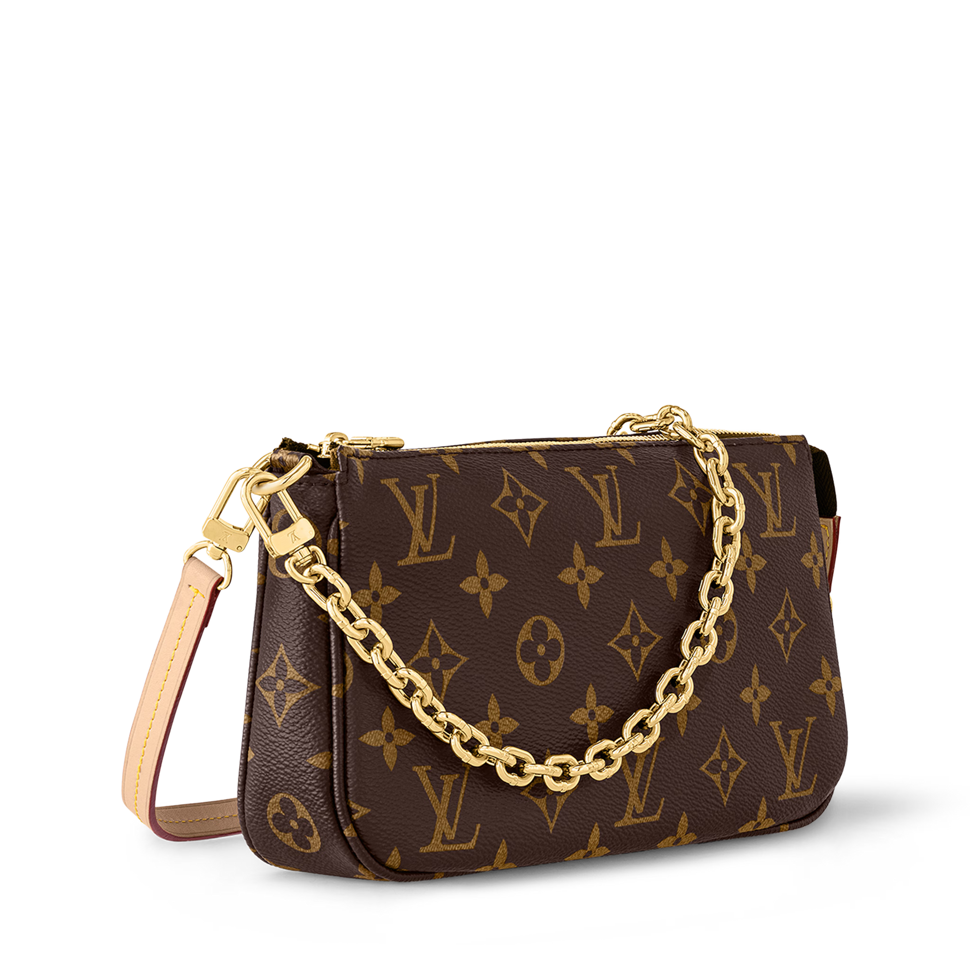 Pochette Accessoires Monogram Coated Canvas Gold-Color Hardware