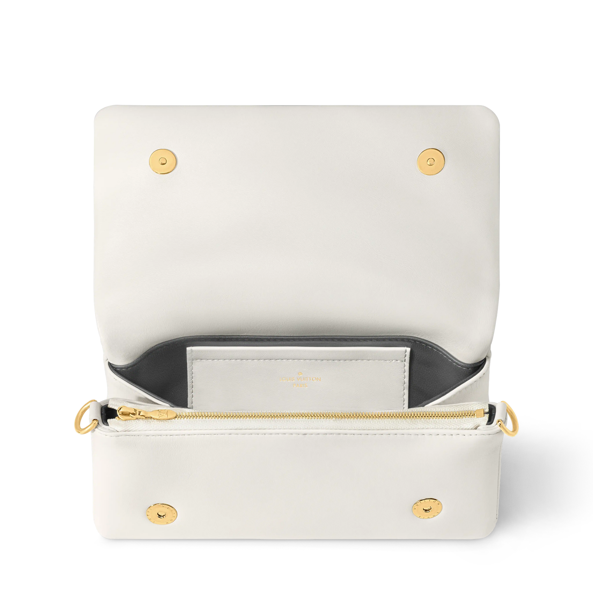 Pochette Coussin Monogram-Embossed Lambskin Gold-Toned Hardware