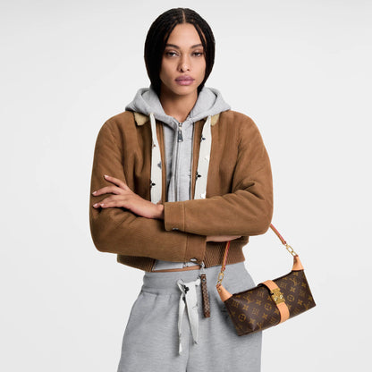Pochette Mia Coated Canvas Gold-Toned Hardware