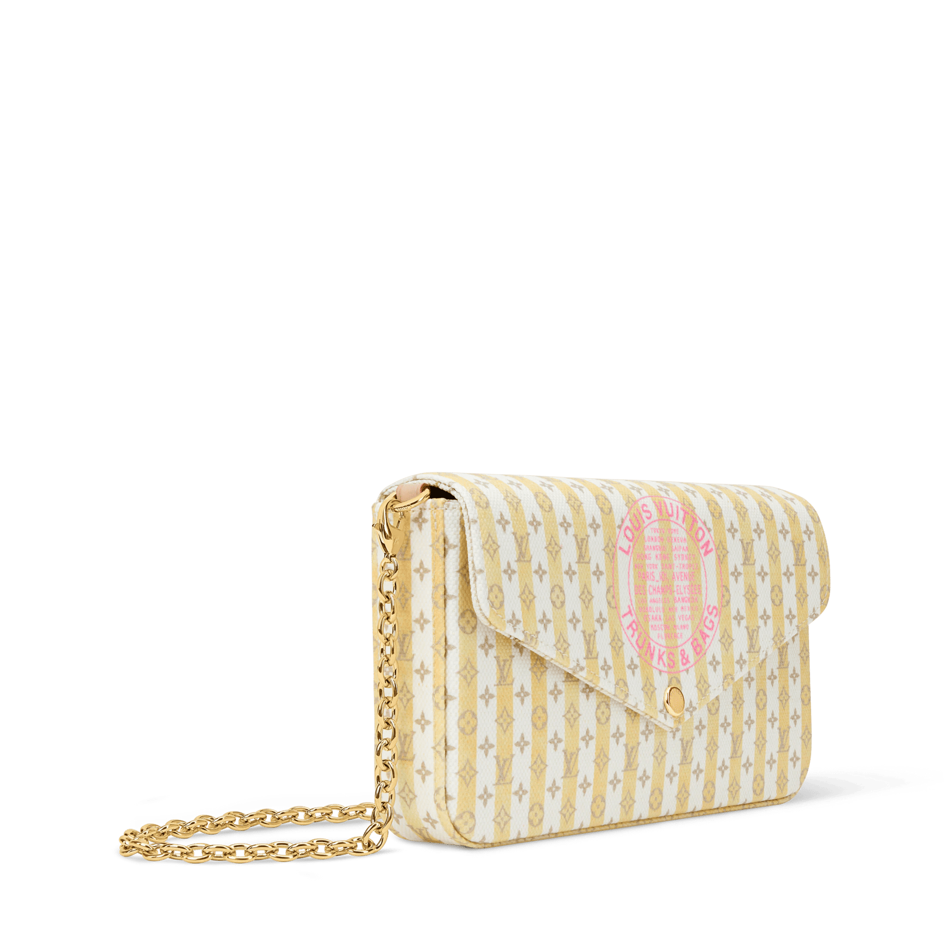 Women's Pochette Félicie LV Stamp Banana Minigram Canvas Nano Bag