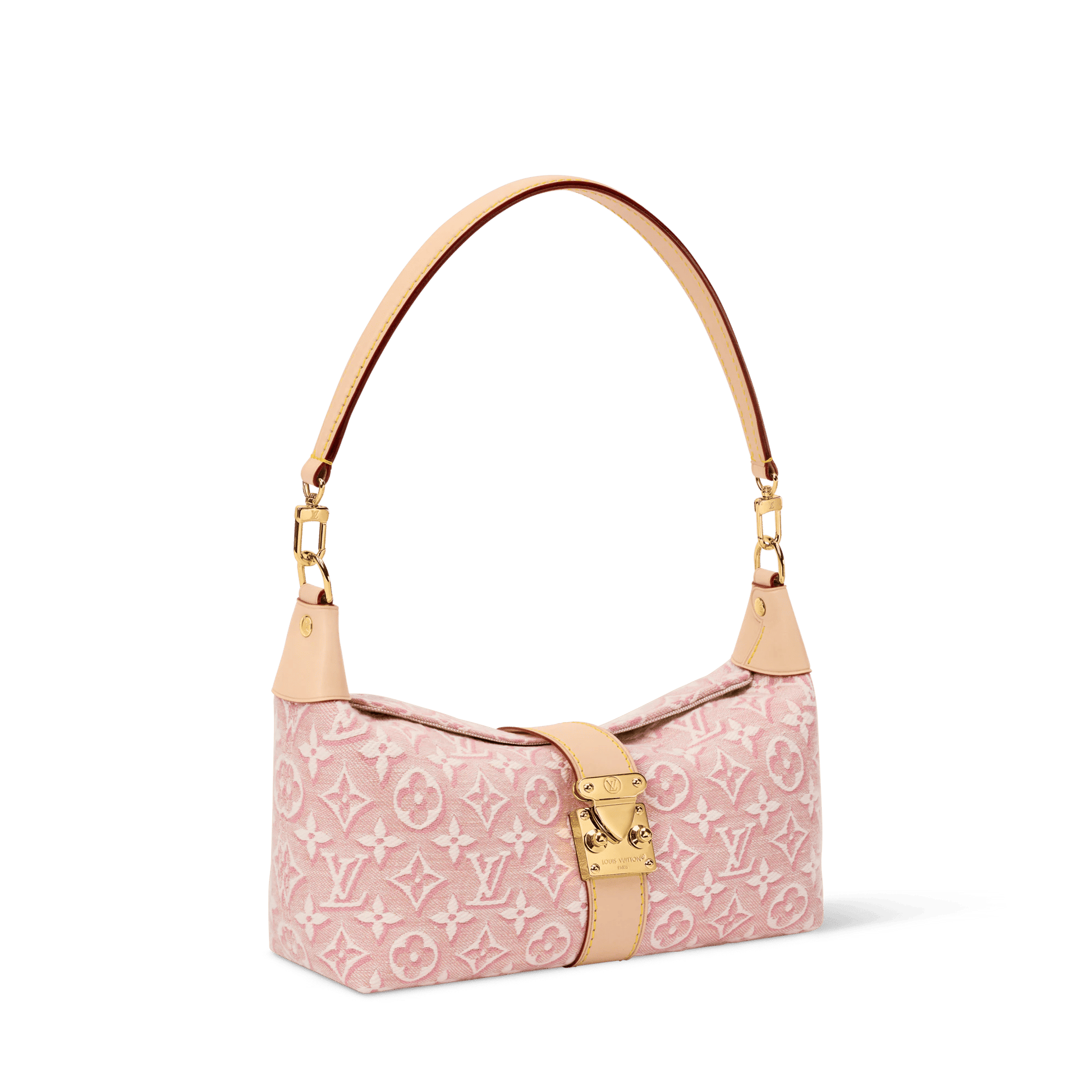 Women's Pochette Mia Monogram Emblème Rose Ruban Bag