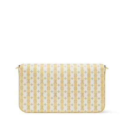 Pochette Félicie Minigram Coated Canvas LV Stamp Banana Gold-Toned Hardware
