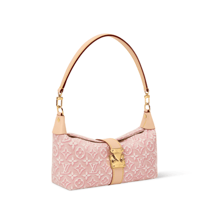 Pochette Mia Monogram Emblème Rose Ruban Gold-Toned Hardware