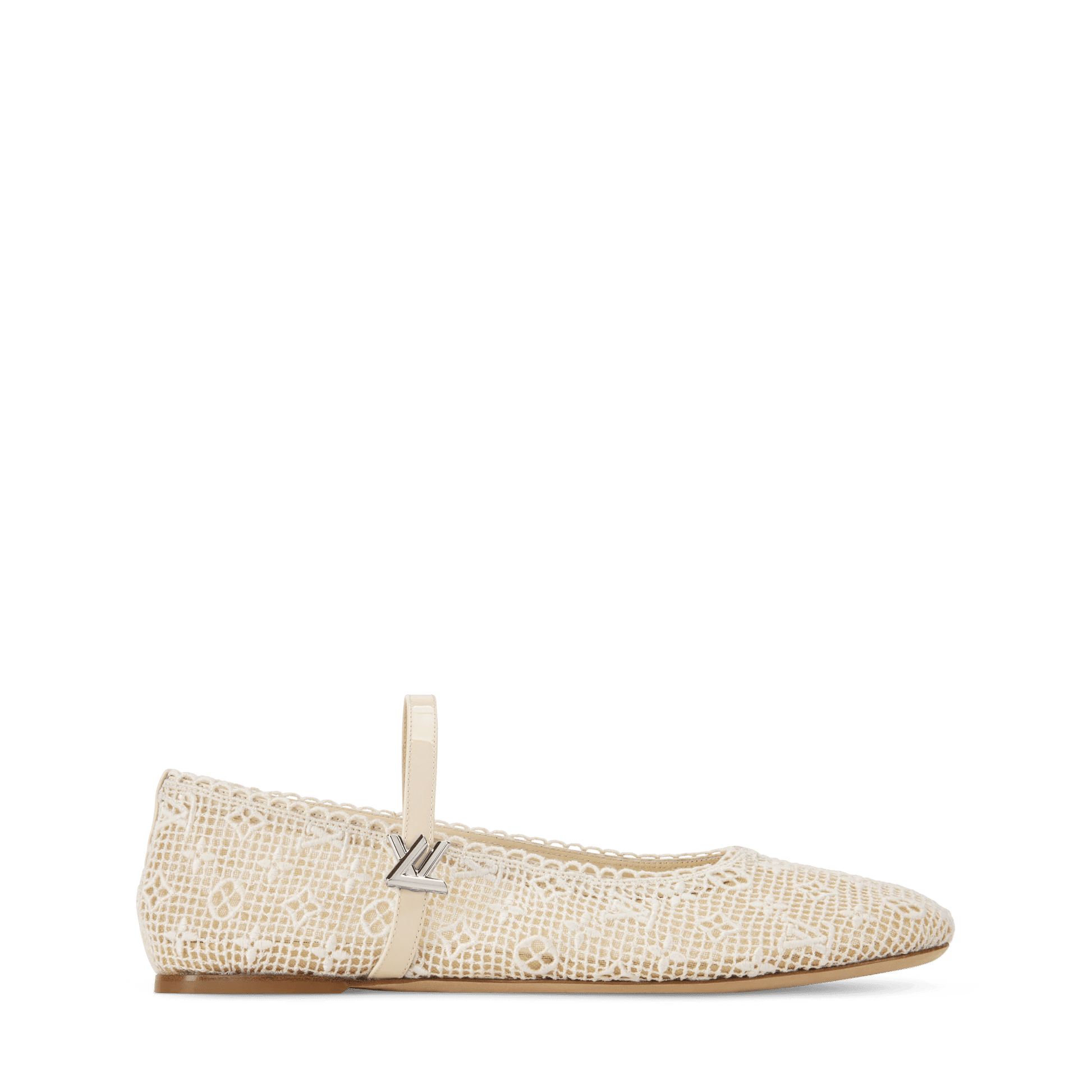 Women's Romy Flat Ballerina Monogram Embroidered Ballet Pump 1AK24A