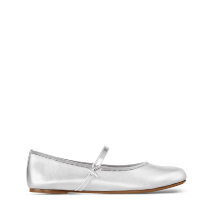 Women's Romy Flat Ballerina Silver 1ACUME