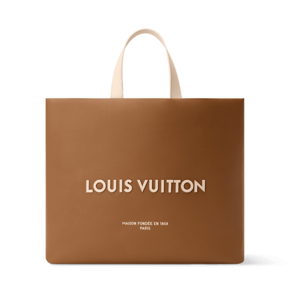 Men's Shopper Tote MM Calf Leather Sand