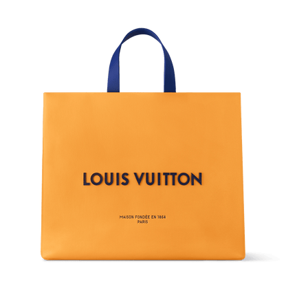 Men's Shopper Tote MM Calf Leather Saffron