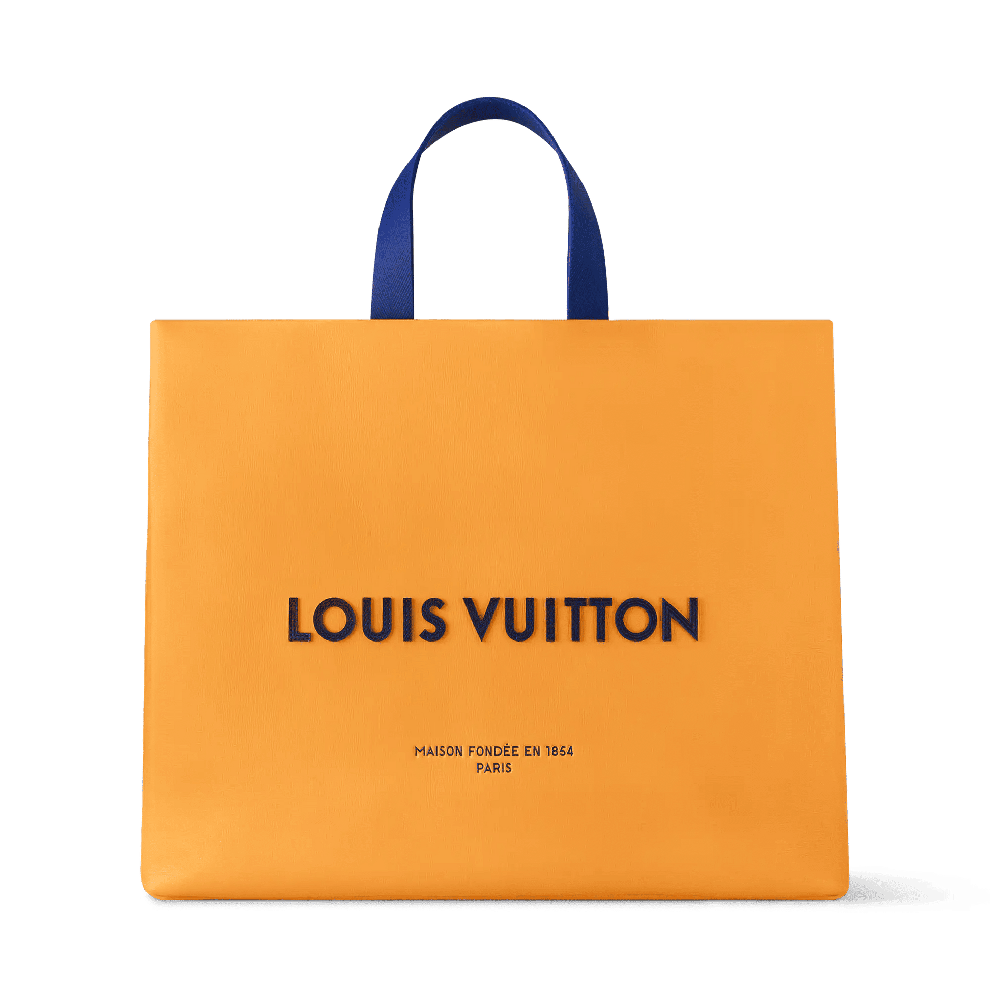 Men's Shopper Tote MM Calf Leather Saffron