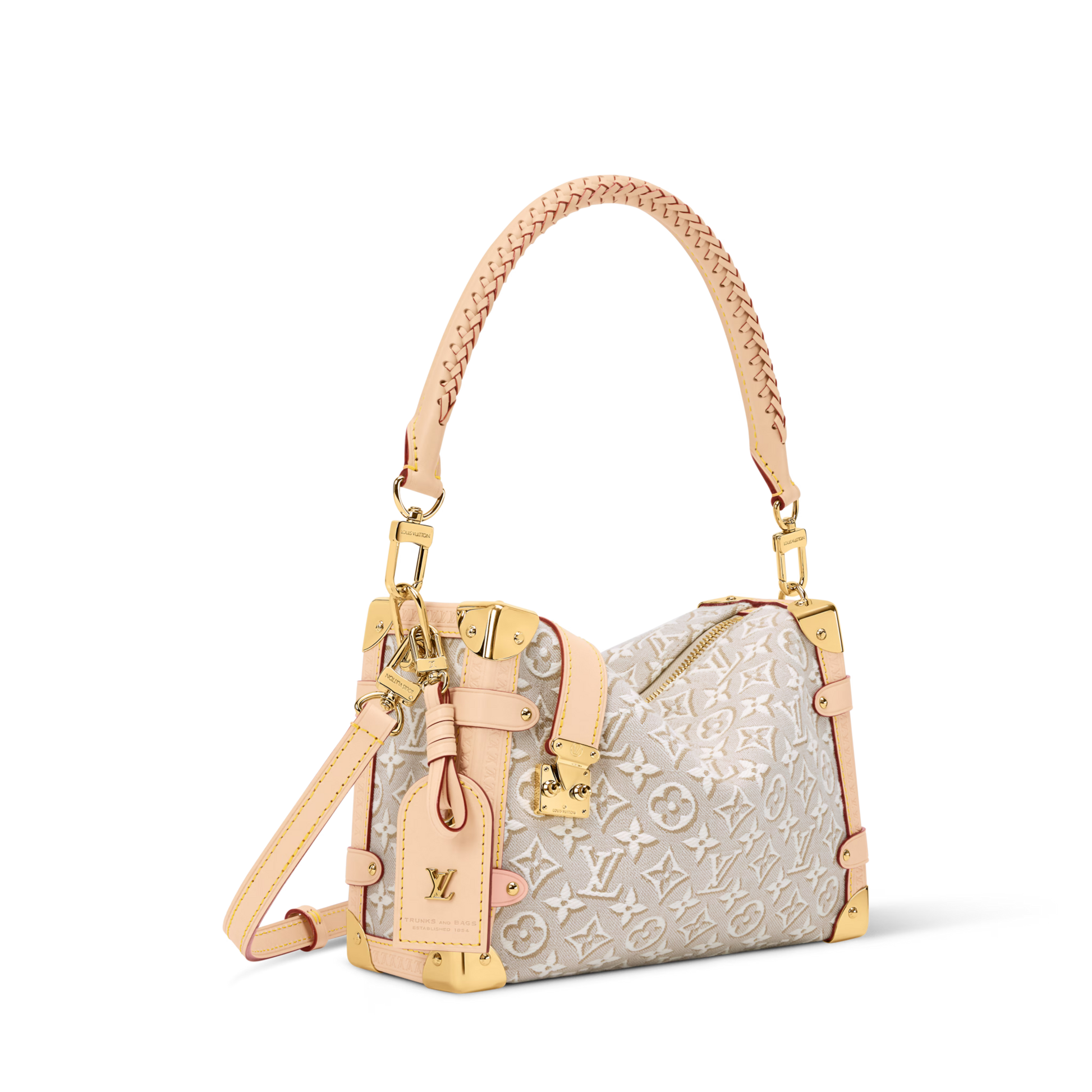 Side Trunk MM Monogram Emblème Jacquard Canvas Peuplier Gold-Toned Hardware