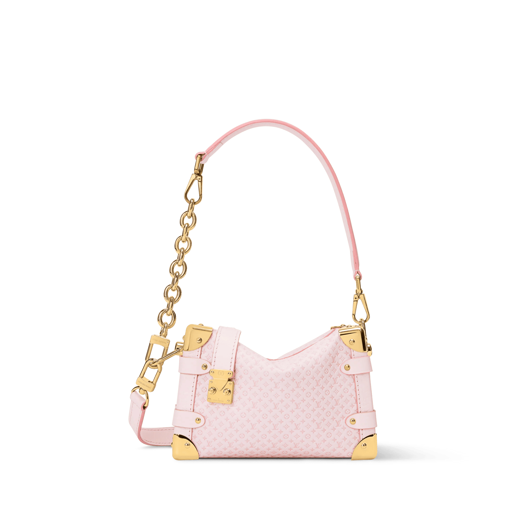 Women's Side Trunk PM Light Bliss Calfskin Leather Handbag