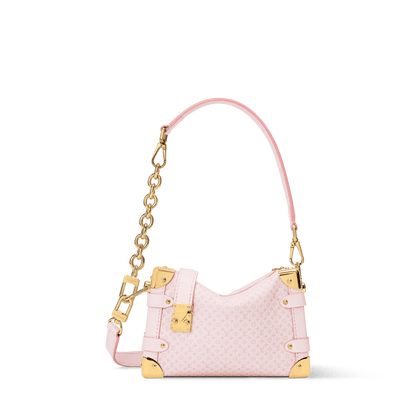 Women's Side Trunk PM Light Bliss Calfskin Leather Handbag