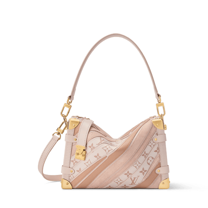 Women's Side Trunk MM Quartz Monogram Dune Canvas Crossbody Bag