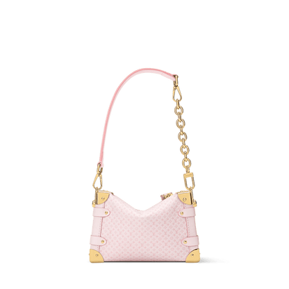 Women's Side Trunk PM Light Bliss Calfskin Leather Handbag