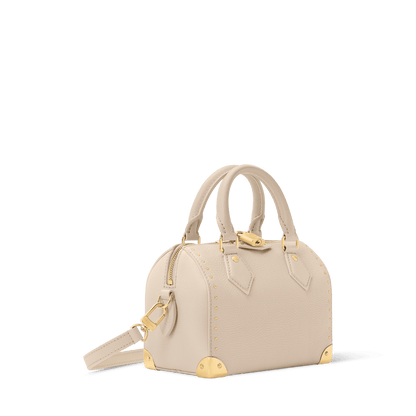 Women's Speedy Trunk 20 Calfskin Leather Almond Crossbody Bag