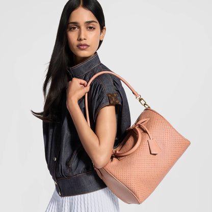 Women's Speedy Soft 30 Minigram Hazelnut Calfskin Tote Bag