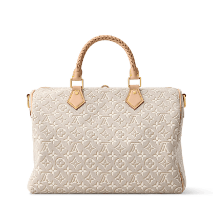 Women's Speedy Soft 30 Monogram Emblème Peuplier Canvas Tote