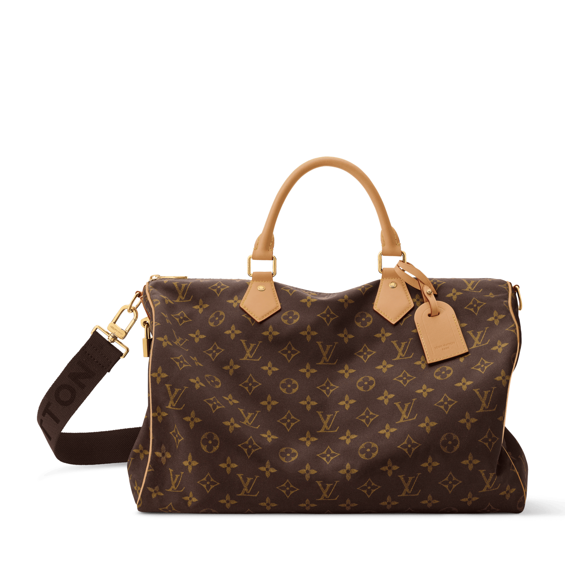 Speedy 40 Bandoulière Monogram Silk Tech Gold-Toned Hardware