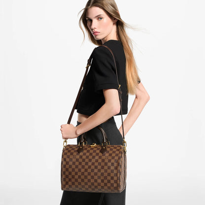 Women's Speedy Bandoulière 30 Damier Ebene Coated Canvas Tote Bag N40590