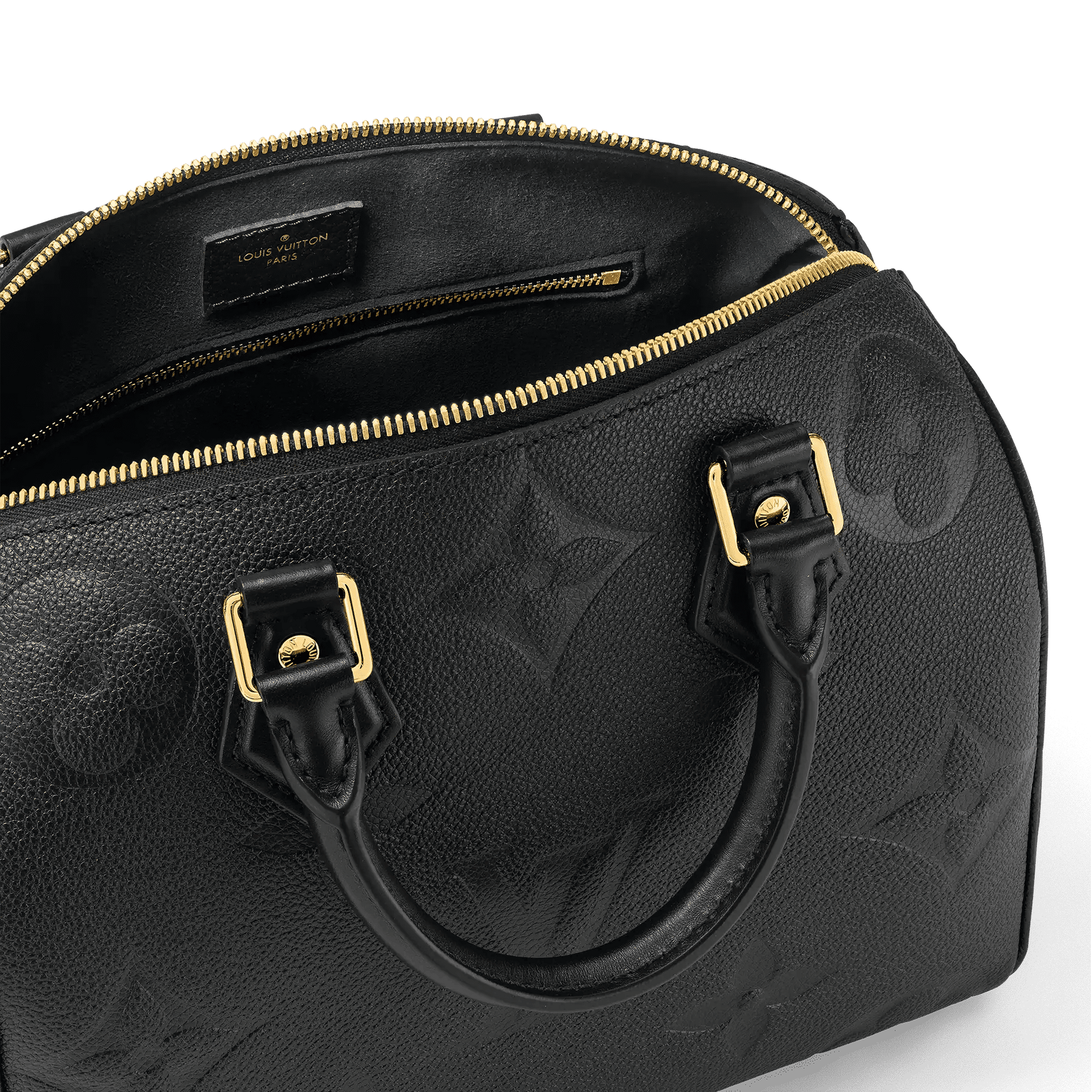 Women's Speedy Bandoulière 25 Black Monogram Empreinte Leather Handbag M58951