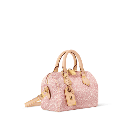 Women's Speedy Bandoulière 20 Monogram Emblème Rose Ruban Bag