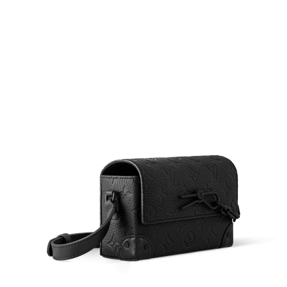 Men's Steamer Wearable Wallet Monogram Black