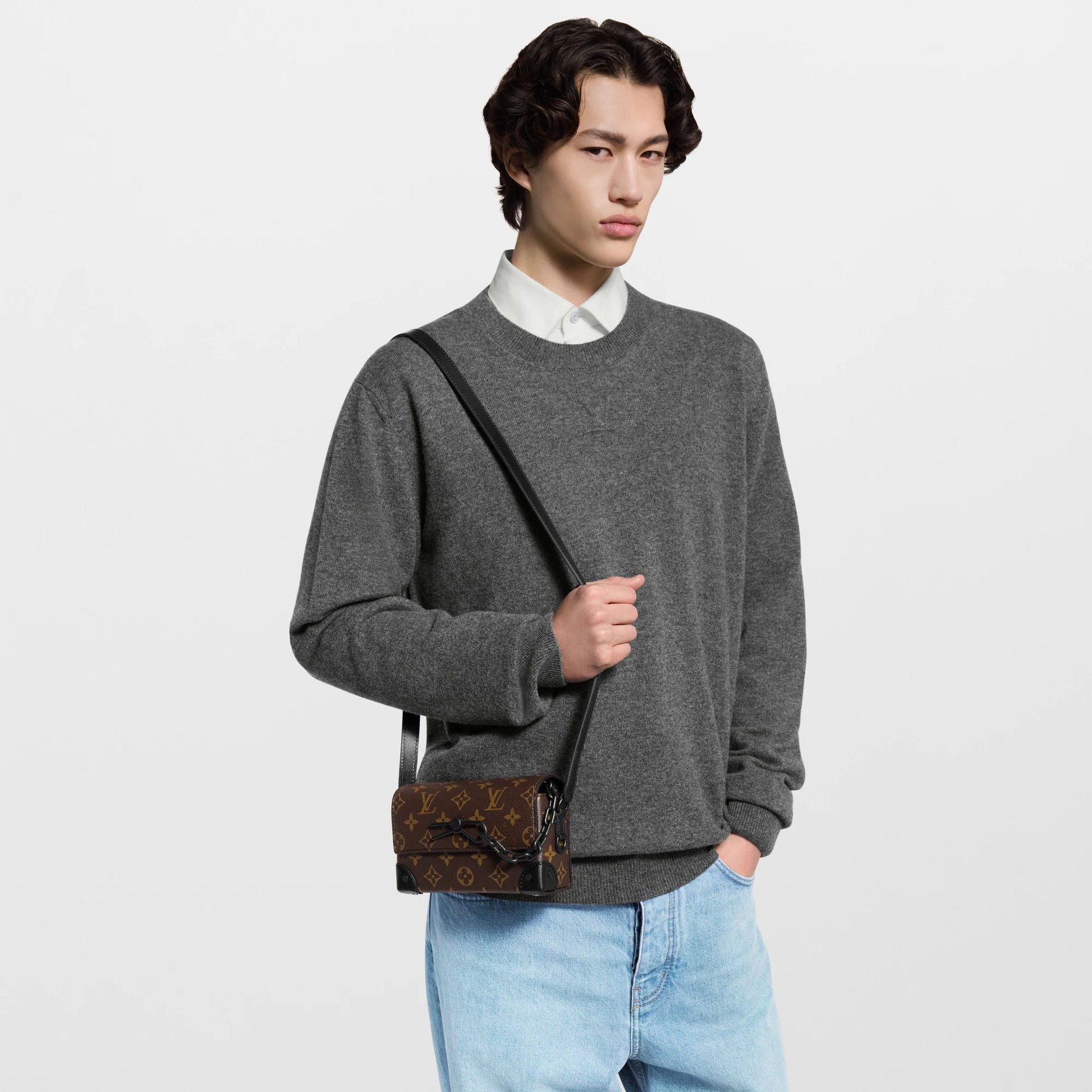 Steamer Wearable Wallet Monogram Macassar Canvas