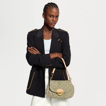 Sunset Khaki Denim Gold-Toned Hardware