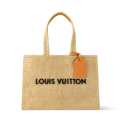 Summer Shopper Tote MM Raffia Natural Beige