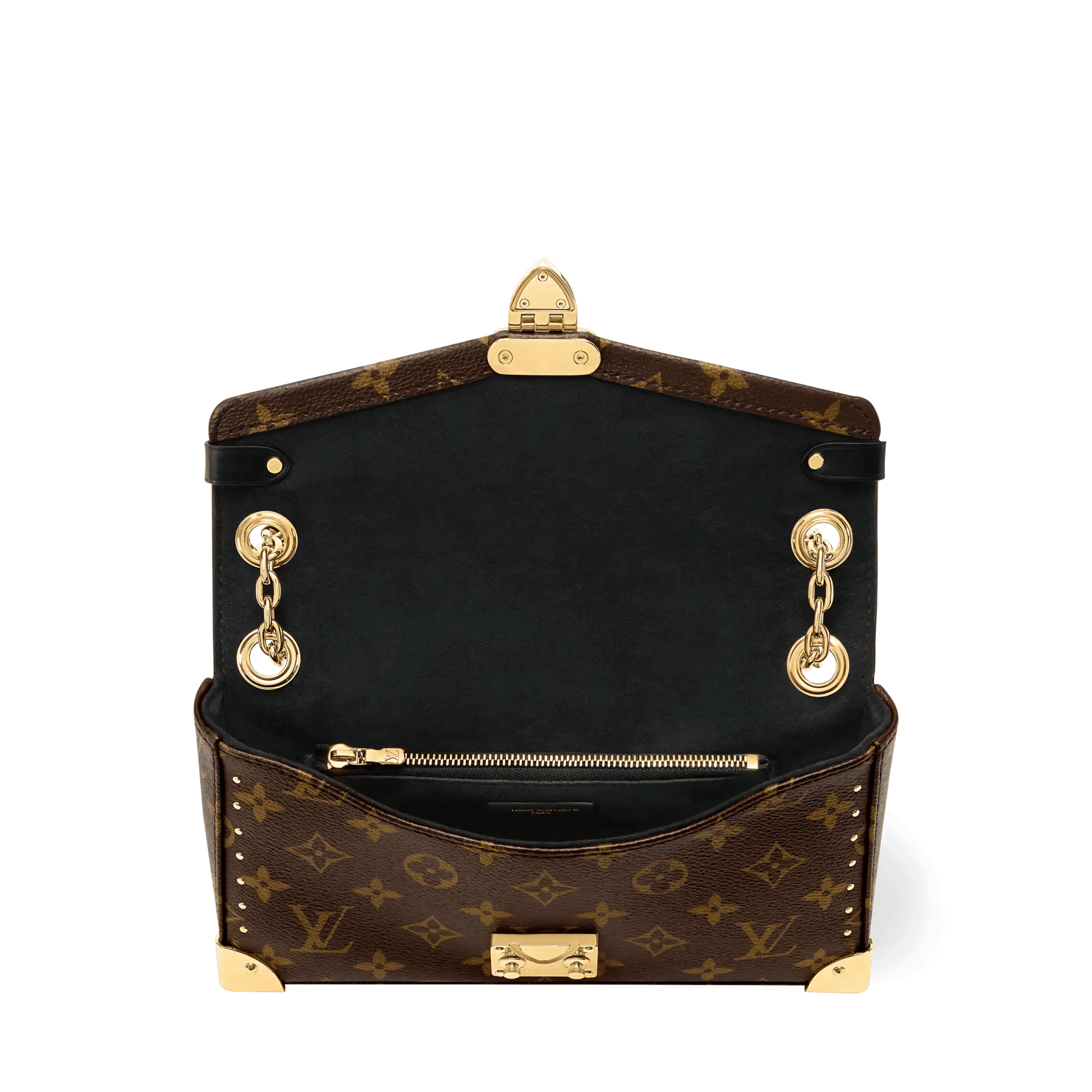 Women's Trunkie East West Monogram Canvas Baguette Bag