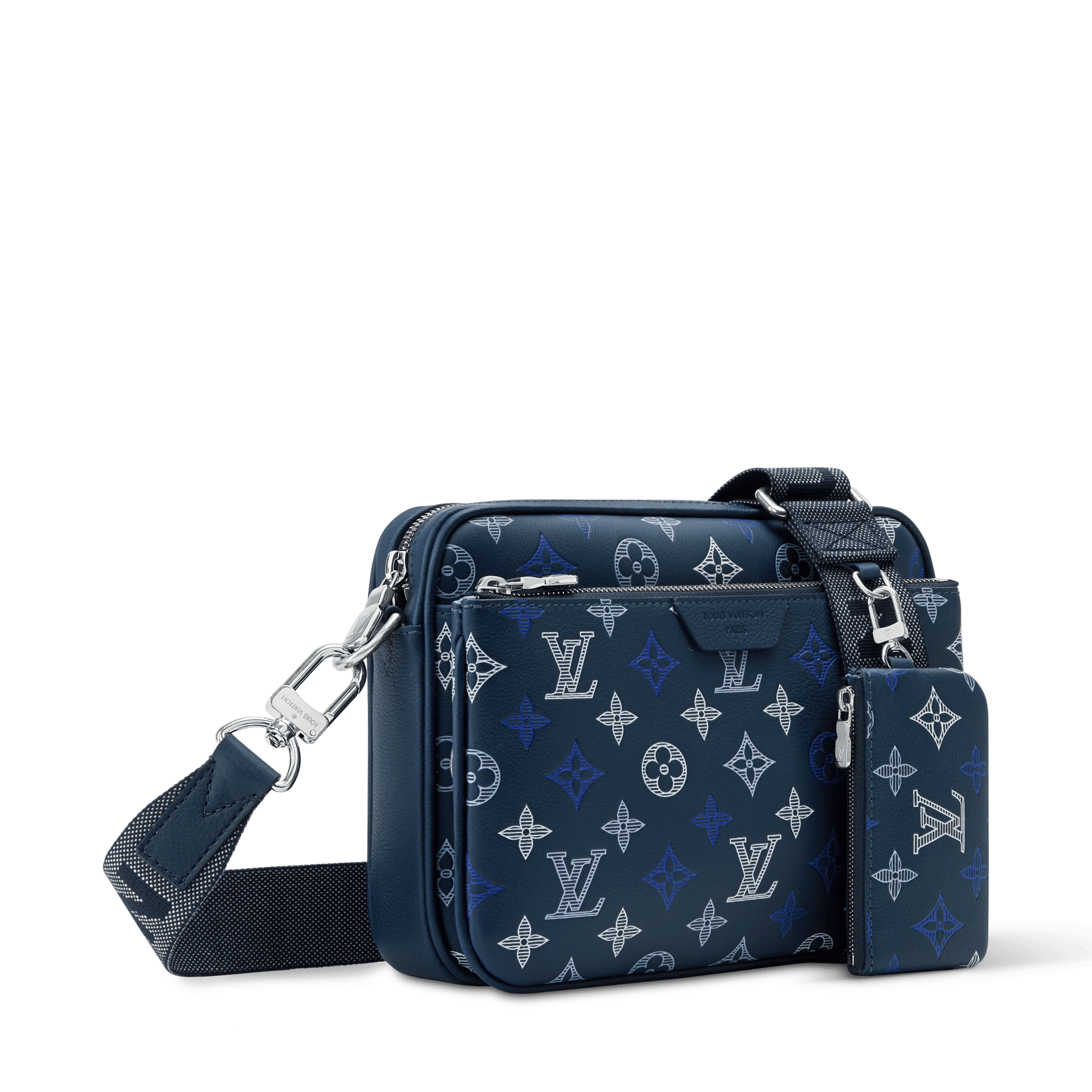 Men's Trio Messenger Bag Monogram Shadow