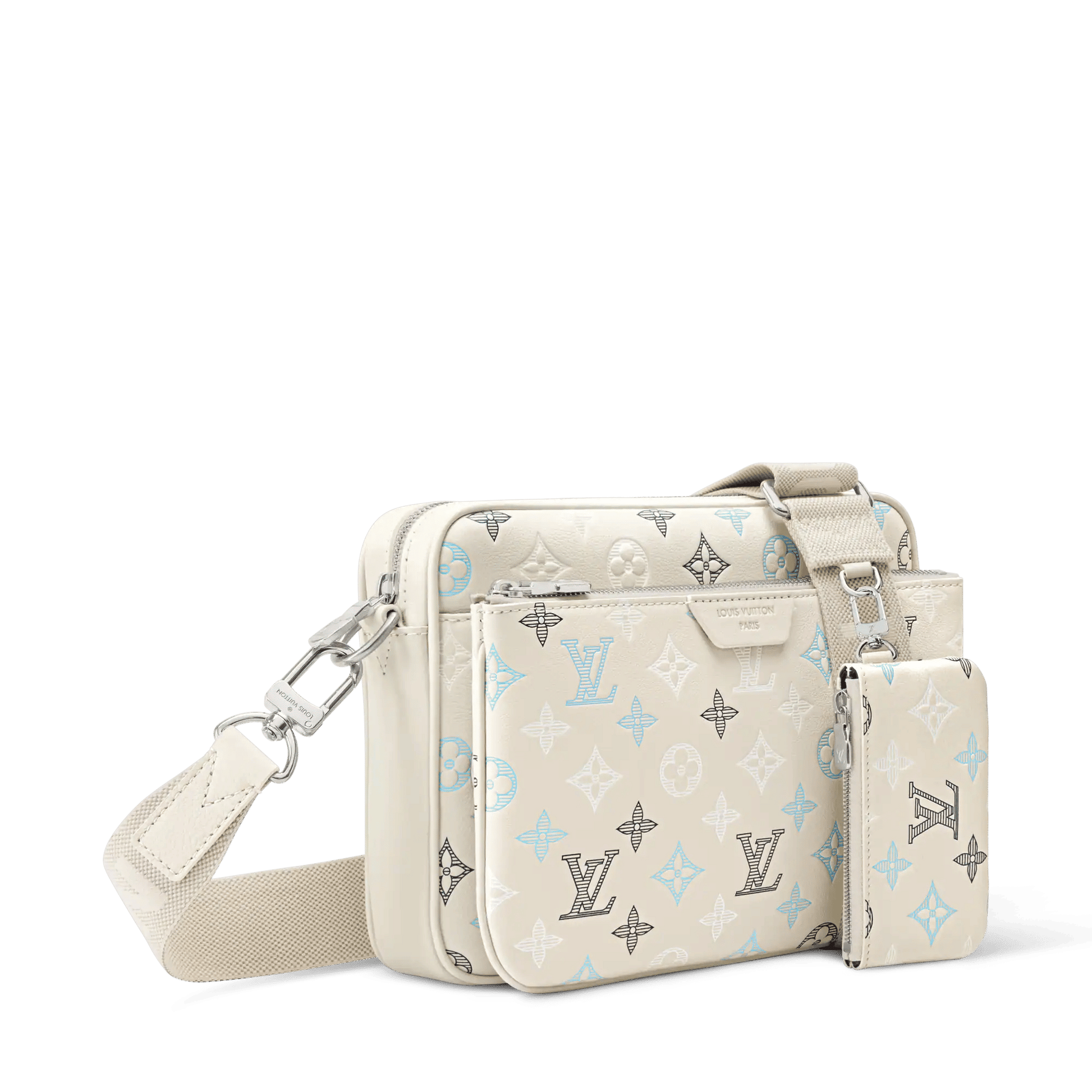 Men's Trio Messenger Bag Monogram Shadow