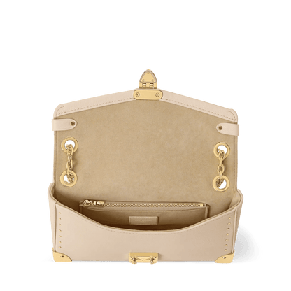 Women's Trunkie East-West Calfskin Leather Almond Baguette Bag