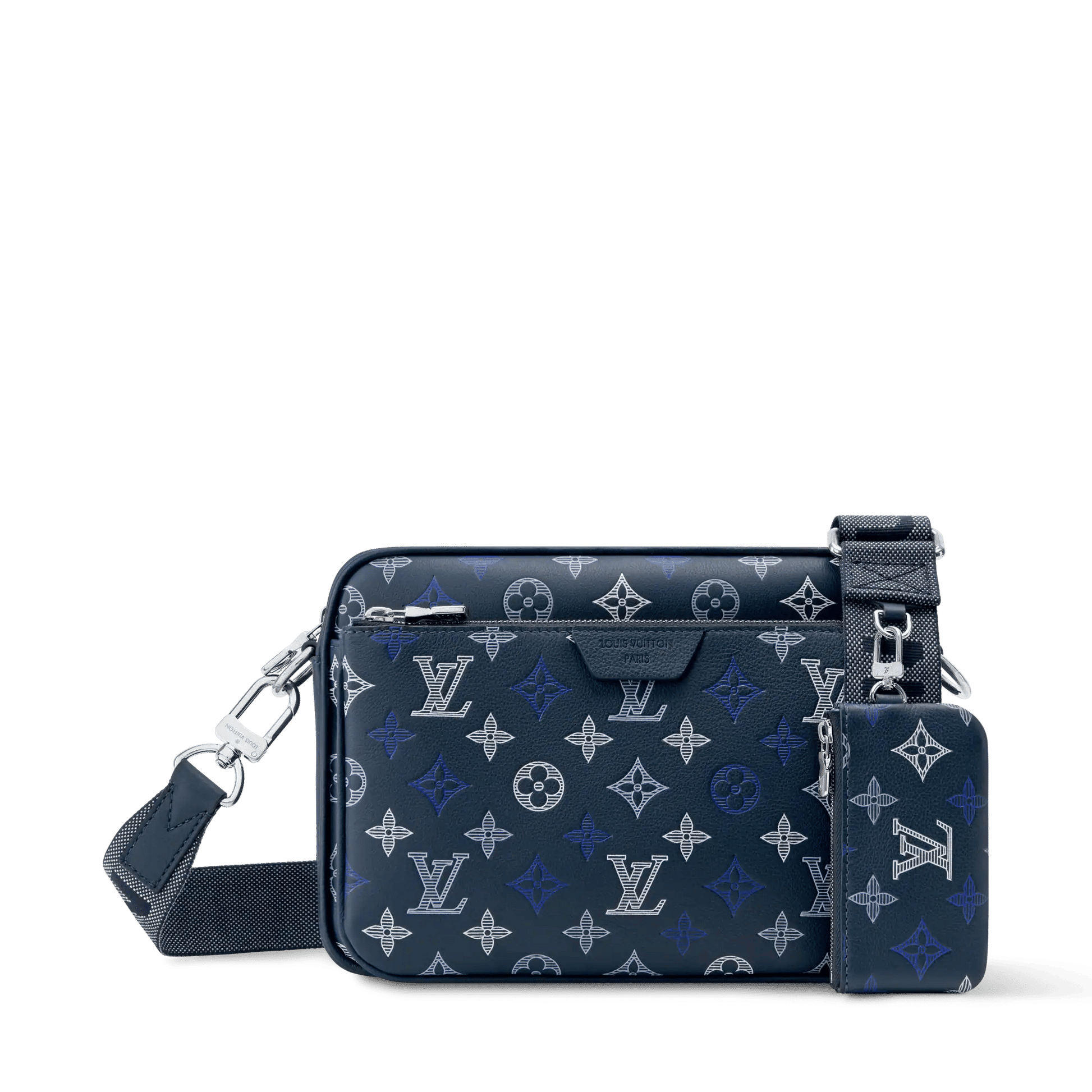 Men's Trio Messenger Bag Monogram Shadow