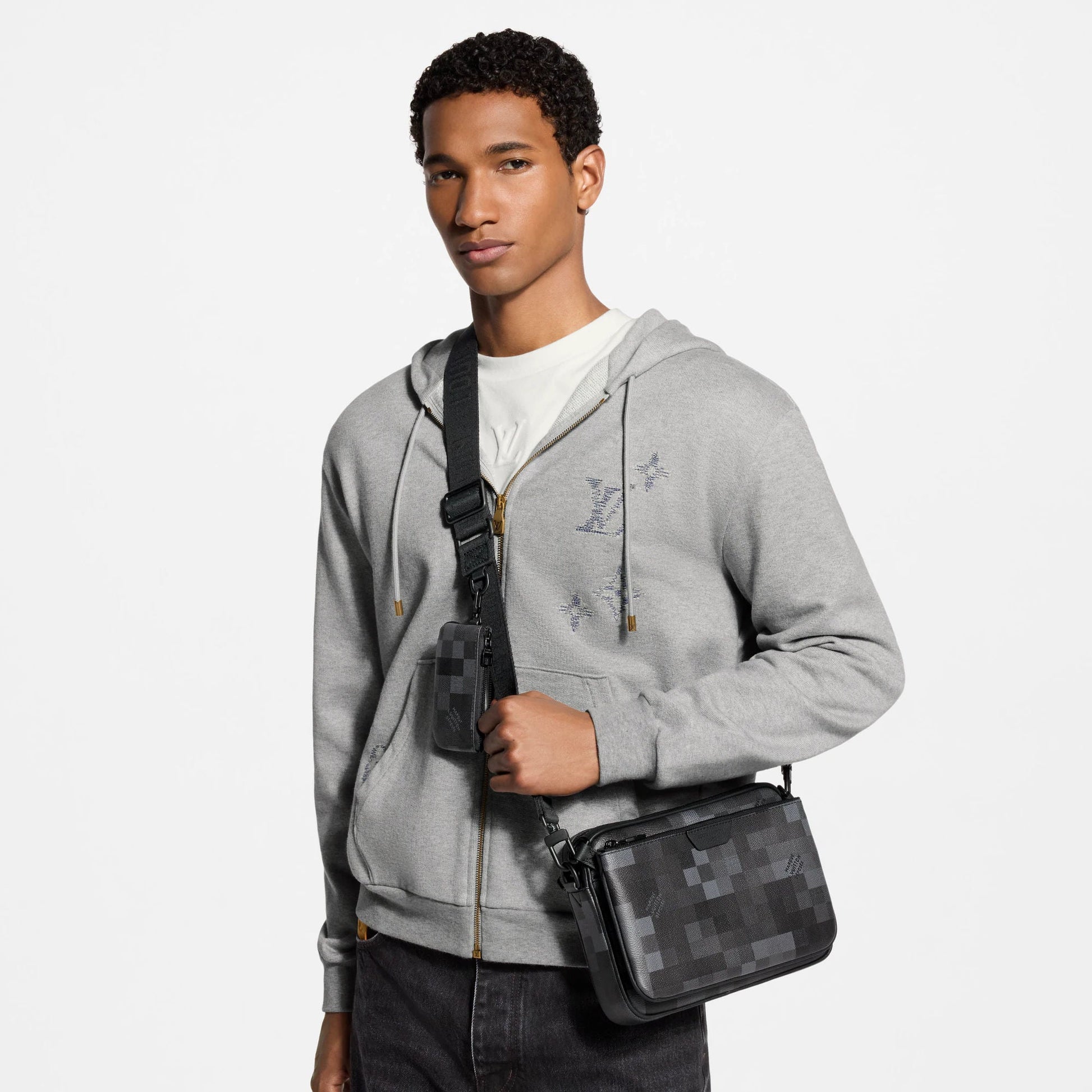 Men's Trio Messenger Bag Black