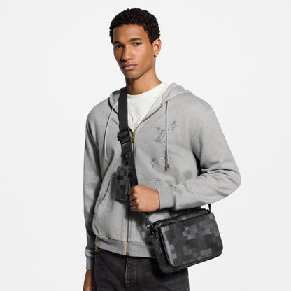 Men's Trio Messenger Bag Black